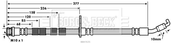 BORG & BECK Тормозной шланг BBH7635